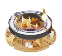 Tabletop Fire Pit - Table Top Firepit for Indoor Outdoor Use, Portable Place with Design to Snacks