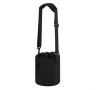 Tabletop Fireplace Case for Mini Fire Bowl, Portable Nylon Storage Sack | with Drawstring for top and Padded Shoulder Strap, Compact Fire Carrier for Camping Hiking Patio Organization, Black