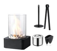 Tabletop Fireplace Portable Bio Ethanol Table Top Fire Pit Bioethanol Fire Home Kitchen Living Room Garden Balcony Ethanol Burner for Christmas, Halloween, Valentine's Day