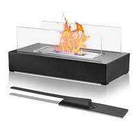 Tabletop Fireplace Rectangular Portable Bio Ethanol Table Top Fire Pit Bioethanol Fire Home Kitchen Living Room Garden Balcony Ethanol Burner for Christmas, Halloween, Valentine's Day, Bir