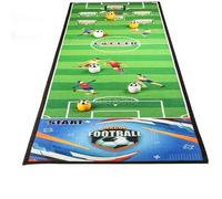 Tabletop Football Game with 10 Weighted Sliders, 120 x 28 cm Mat | Portable 2-player football game with a roll-up non-slip mat and steel-ball sliders for smooth, tactical play.
