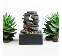Tabletop Fountain 24cm Hand-Finished Resin Waterfall 240V Antique Bronze Indoor