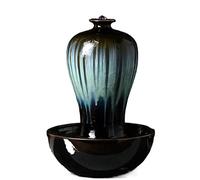 Tabletop Fountain, Ceramic Desk Water Feature for Office Home, Creative Desktop Fountain Decor, 9.5" x 6.3" x 4.7"