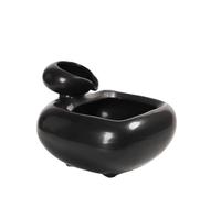 Tabletop Fountain Ceramic Flowing Water Circulation Wealth Invitation Desktop Fountain Office Decoration Tea Table Fountain Small Decoration Indoor Fountain(Black)