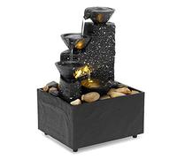 Tabletop Fountain Decorations, USB Desktop Water Fountain Ornament Crafts with Irregular Stones, LED lights, Crafts Gift Fountain for Home, Office, Bedroom, Desk, Decor