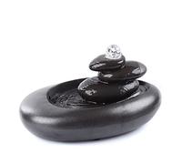 Tabletop Fountain Desktop Fountains Multi-Layer Stone Superimposed Fountain Decor Desk Ceramic Water Spray Decorative Ornaments Indoor Handmade Tabletop Fountain Desktop Fountains