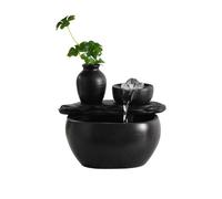 Tabletop Fountain Desktop Wealth Fountain Ceramic Wealth Feng Shui Ornament Entrance Living Room Desktop Decoration Indoor Fountain