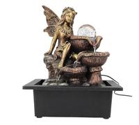 Tabletop Fountain, Indoor Fountain USB Quiet Pump Increase Humidity Decorative with LED Light Indoor Zen Meditation Desktop Fountain Waterfall for Home Office Bedroom Decor