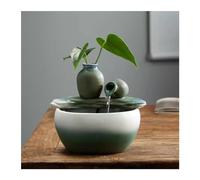 Tabletop Fountain Small Water Dispenser, Decoration, Living Room Recycling, Office Desktop Ceramic Decoration Fountain