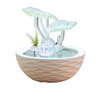 tabletop fountains Tabletop Fountain Creative Modern Water Fountain Tabletop Ceramic Waterfall Indoor Fountain Decoration Feng Shui Gift Exquisite decoration (Color : B, Size : 9 * 9.8in)