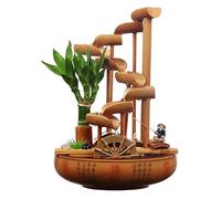 tabletop fountains Tabletop Fountain Indoor And Outdoor Bamboo Desktop Fountain Cascading Creative Home Decoration Indoor Waterfall Fountain Exquisite decoration (Color : A, Size : With atomizer)