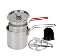 Tabletop Fryer, Set of 7 Pieces Stainless Steel Cooker, 1.2 Liter Fryer with Basket | For Cooking Chicken and Fish at Home Camping and Parties