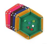 Tabletop Game Dice Holder 28cm Easy for access Open for top Tabletop(BlueB) | Full wool felt base, protects dice from noise, compact storage, fits in game bags, multi-color