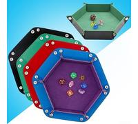 Tabletop Game Dice Holder 28cm Easy for access Open for top Tabletop(RedA) | Full wool felt base, protects dice from noise, compact storage, fits in game bags, multi-color