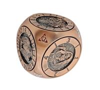 Tabletop Game Dice - Set Of Metal Spinner Dice with 6-Sided,Portable Gathering Supplies for Competition Entertainment Leisure Bar Family Gathering