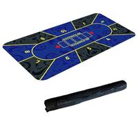 Tabletop Game Felt Mat 180 x 90 cm Poker 10-Player Foldable Poker Table Top with Storage Bag, Texas Hold'em Poker Blackjack, Casino, Poker Games