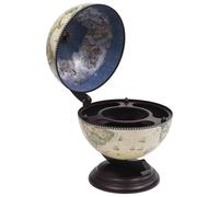 Tabletop Globe Bar Eucalyptus Solid Wood Green 38x33x48 cm Replica Nautical Map.