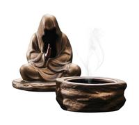 Tabletop Incense Burner - Waterfall Chinese Backflow | Incense Burner Holder - Buddha Statue Design Incense Burner Holder for Coil and Backflow Incense Sticks
