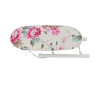 Tabletop Ironing Board Heat Resistant Foldable Portable Mini Ironing Board Clothes Ironing Accessories for Home Travel Dorm Apartment (Peony Flower)