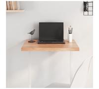 Tabletop Light Brown Solid Oak 60x50x4 cm Live Edge Handmade Unfinished Rustic