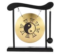 Tabletop Meditation Gong Bell - Compact Oriental Percussion Instrument, Stress Relief Desk Chime, Spiritual Decor Accent | Office Home Relaxation Ritual Sound Use
