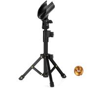 Tabletop Mic Stand, JCTRIWAY 16 Inch Adjustable Tripod Mic Stand Desk, Microphone Stand with Mic Clip for Shure SM58 PGA48 Samson Q2U and 5/8" Male to 3/8" Female Screw for Blue Yeti Snowball Spark