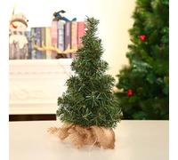 Tabletop Mini Christmas Tree,30cm Artificial Tree Miniature Pine with Linen Base,Green Spruce Xmas Decoration for Home Office Kitchen Dining Table