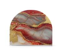 Tabletop Napkin Holder 1 Pack Holds 50-60 Napkins Non-Slip & Scratch-Resistant Fits Dinner/Cocktail Napkins Countertop & Coffee Table Easy to Clean Marble Red Neutral