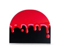 Tabletop Napkin Holder 2 Pack 4mm Thick Acrylic Non-Slip & Scratch-Resistant Fits Dinner/Cocktail Napkins Kitchen & Dining Table Decorative Tabletop Accessory Red Drip Design on Black
