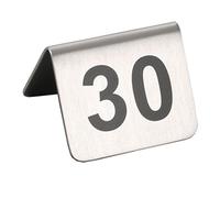 Tabletop Numbers From 26 To 50 5,2X4,2 Cm Silver Stainless Steel - 1 Units