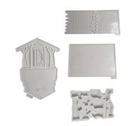 Tabletop Ornament Flexible Silicone Mold for Nativity House Decoration Desktop Embellishment Making Molds Nativity Scene Mold