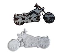 Tabletop Ornament Mold | Motorcycle Relief Silicone Template, Cement Plaster Decor Casting, Hobby Display Making Supply Creator Bundle