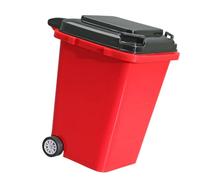 Tabletop Pen Cup with Cover, Red | Rolling Organizer for Pencils Markers Scissors, Desk Bin Across Study Home Use Areas