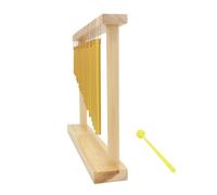 Tabletop Percussion Instrument With Wood Frame Practice Windchimes Aluminum Texture For Soloists And Ensembles Players Aluminum Alloy Wind Percussion