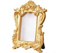 Tabletop Photo Frame 13x9cm for Scandinavian Decor | Sturdy resin material, scratch resistant, elegant golden , fits 4x6 photos, living room accent