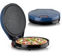 Tabletop Pizza Maker, 1800W Portable Oven with Independent Temperature Control, Non-Stick Surface for Quick Heating, Countertop Appliance for Pizza, Crepe, and Omelette