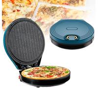 Tabletop Pizza Maker, 1800W Portable Oven with Independent Temperature Control, Non-Stick Surface for Quick Heating, Countertop Appliance for Pizza, Crepe, and Omelette