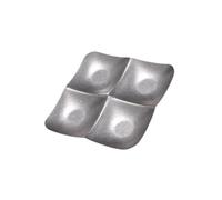 Tabletop Plate Stainless Steel Divided Serving Tray with Vintage Finish for Shared Bites and Home Hosting Sectioned Serving Tray Compartment Platter Organizer Plate Nut Dry Platter Tea