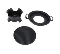 Tabletop Portable Grill, Hibachi Grill for 1-2 People, Die Cast Aluminum Small Barbecue Stove with Nonstick Baking Pan for Outdoor Picnic Camping and Indoor Use