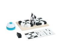 Tabletop Puzzle Toy - 9.65 Inch Blocks | Wooden Brain Game - Educational Battle Strategy Block Puzzle For Kids Boys Girls Learning Play Home School Travel Family Activities