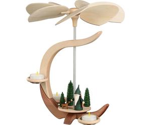 Tabletop Pyramid C Shape Motif Hunter Gnome WxHxD =27x30x27cm NEW Christmas