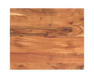 Tabletop Rectangular Solid Mango Acacia Wood 60x50x2.5cm Oak Finish Rustic Grain