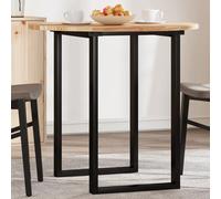 Tabletop Round Solid Acacia Wood Oil-Finished Ø80x2 cm Durable Bistro Top Dining