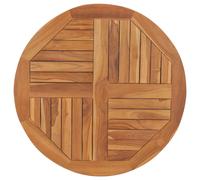 Tabletop Round Solid Teak Wood 80cm x 2.5cm Natural Outdoor Dining Top Premium.