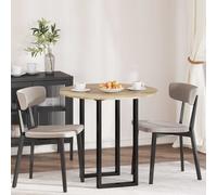 Tabletop Round Sonoma Oak 80x80x1.5cm Engineered Wood Minimalist Surface Indoor