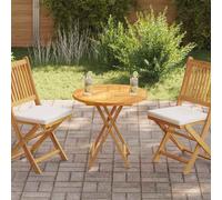 Tabletop Round Teak Wood 70cm 2.5cm Thick Natural Sanded Outdoor Top HardwoodXL