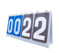 Tabletop Scoreboard, Basketball Scoreboard with 3-Digit Flip Design for Referee Equipment, Lightweight Waterproof Plastic for SCORE Keeper for Sports Games, Coaching and Officiating(Blue Gray)