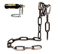 Tabletop Single Wine Bottle Holder, Suspending Chain Wine Rack for Wine Lovers. Display and Enjoy Your Wines in Novelty for Kitchen/Home Table Decor