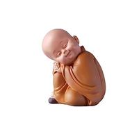 Tabletop Small Figurines Home Décor Accents Chinese Zen Wisdom Little Monk Ancient Buddha Cute Study Desktop Decoration Creative Blessing Gift Living Room Bookshelf