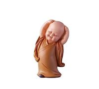 Tabletop Small Figurines Home Décor Accents Chinese Zen Wisdom Little Monk Ancient Buddha Cute Study Desktop Decoration Creative Blessing Gift Living Room Bookshelf